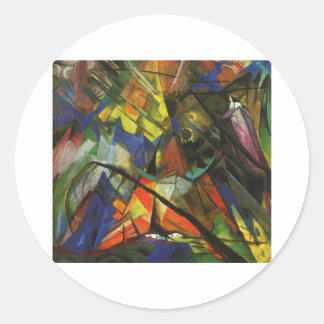Franz Marc - Tyrol Tirol 1914 Oil Canvas Light Orb Classic Round Sticker