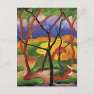 Franz Marc- Weasels Playing Postcard