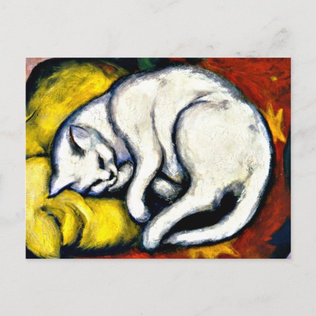 Franz Marc - White Cat. Franz Marc 1912 painting. Postcard (Front)
