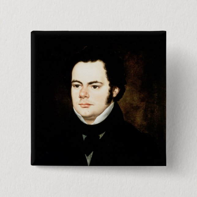 Franz Peter Schubert 2 Inch Square Button (Front)