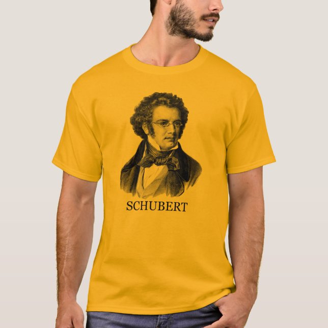 Franz Schubert, black T-Shirt (Front)