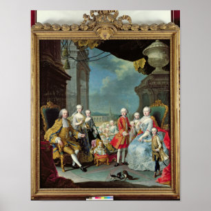 Franz Stephan I  with his wife Marie-Therese Poster