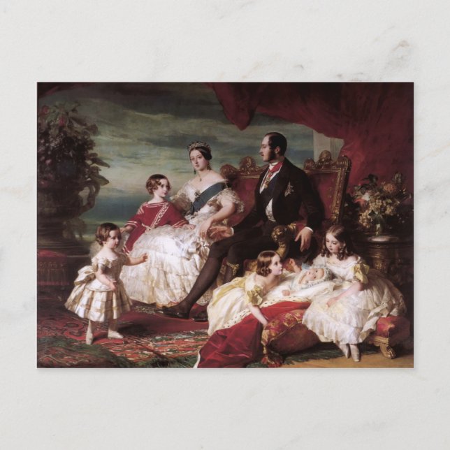 Franz Xaver Winterhalter- The Royal Family in 1846 Postcard (Front)