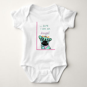 Französische Bulldogge Angel Baby Bodysuit