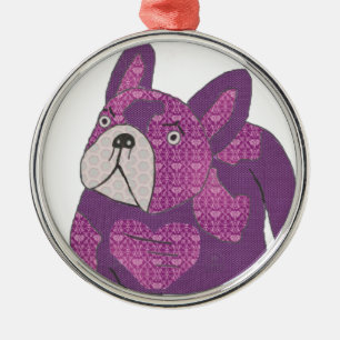 Französische Bulldogge Anhänger Metal Ornament