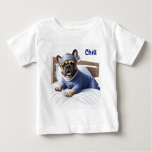 Französische Bulldogge chill Baby T-Shirt
