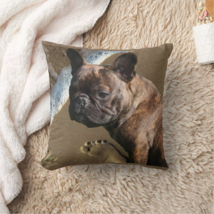 Französische Bulldogge Dekokissen Throw Pillow