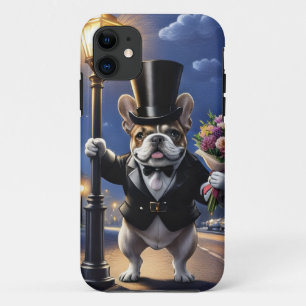 Französische Bulldogge French Bulldog Blumenstrauß iPhone 11 Case