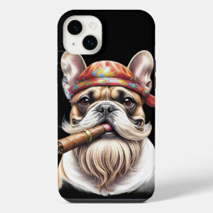 Französische Bulldogge French Bulldog Hippie iPhone 14 Plus Case