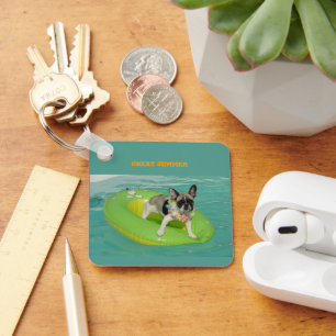 Französische Bulldogge Great Summer Keychain