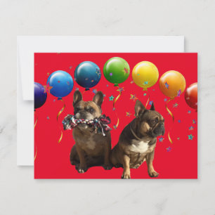 französische Bulldogge Grusskarte  Card