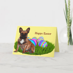 Französische Bulldogge Grußkarte Ostern Holiday Card