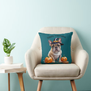 Französische Bulldogge Halloween Throw Pillow