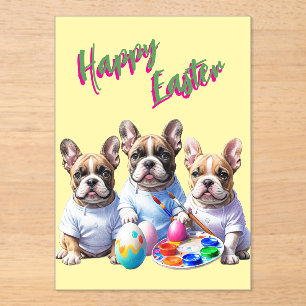 Französische Bulldogge Happy Easter French Bulldog Acrylic Invitations