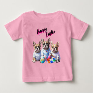 Französische Bulldogge Happy Easter French Bulldog Baby T-Shirt