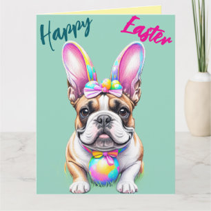 Französische Bulldogge Happy Easter French Bulldog Card