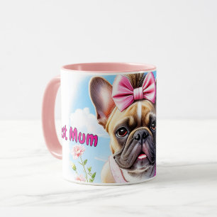 Französische Bulldogge Hündin mit Haarschleife Mug
