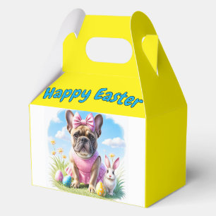 Französische Bulldogge Hündin mit Osterhase  Favor Box