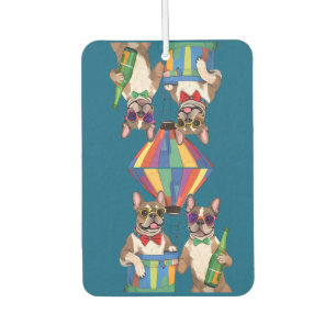 französische Bulldogge im Heißluftballon  Air Freshener