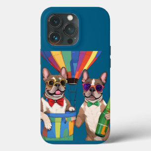 Französische Bulldogge im Heißluftballon  iPhone 13 Pro Case