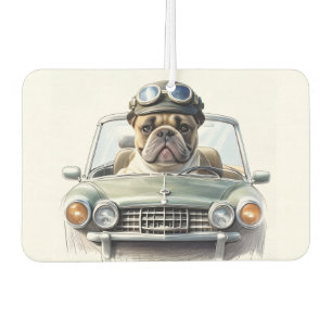 französische Bulldogge im Oldtimer  Air Freshener
