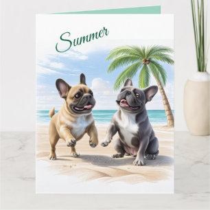 französische Bulldogge im Sommer  Card