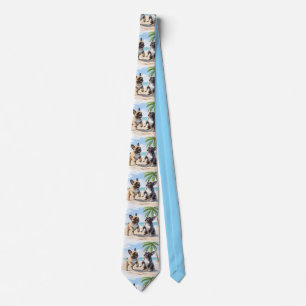 französische Bulldogge im Sommer  Tie