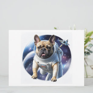 Französische Bulldogge im Weltall