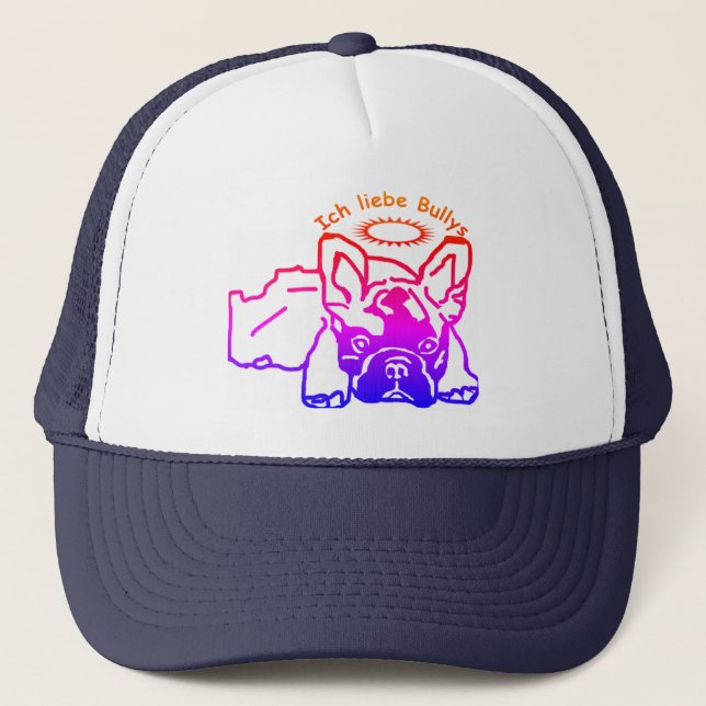 Französische Bulldogge Kappe Trucker Hat (Front)