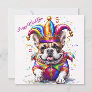 Französische Bulldogge Karneval French Bulldog Holiday Card