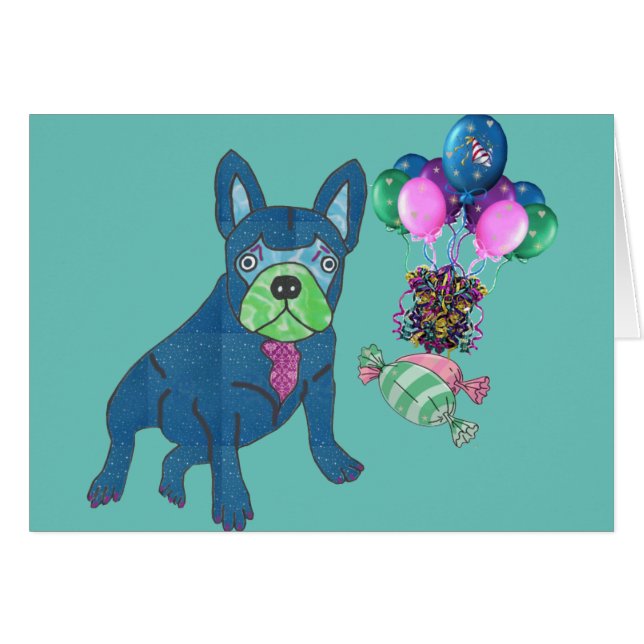 Französische Bulldogge Karte (Front Horizontal)