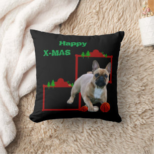 französische Bulldogge Kissen Weihnachten Throw Pillow