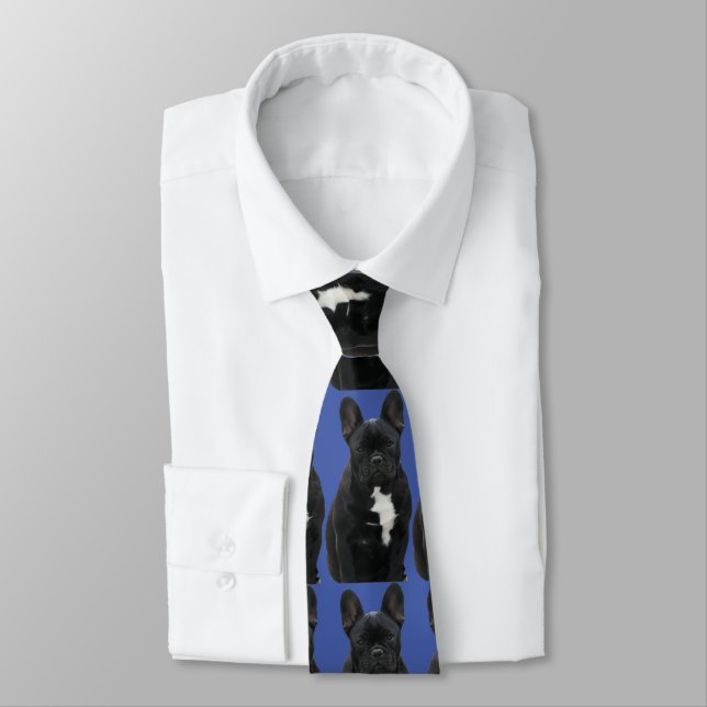 Französische Bulldogge Krawatte Tie (Tied)