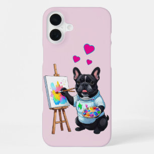 Französische Bulldogge Künstler French Bulldog iPhone 16 Plus Case