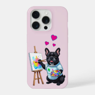 Französische Bulldogge Künstler French Bulldog iPhone 15 Pro Case