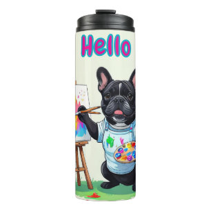 Französische Bulldogge Künstler French Bulldog Thermal Tumbler