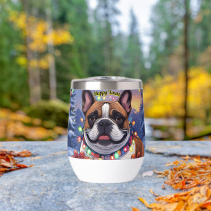 Französische Bulldogge Lichterkette Weihnachten