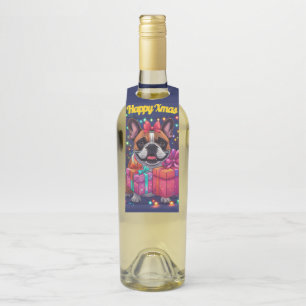 Französische Bulldogge Lichterkette Weihnachten Bottle Tag