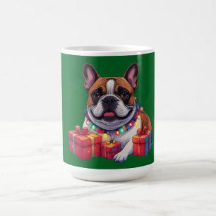 Französische Bulldogge Lichterkette Weihnachten Coffee Mug