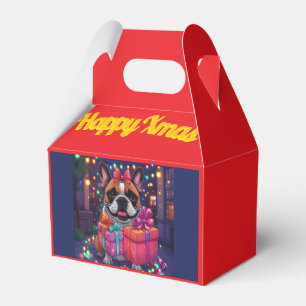Französische Bulldogge Lichterkette Weihnachten Favor Box