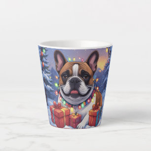 Französische Bulldogge Lichterkette Weihnachten  Latte Mug