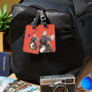 Französische Bulldogge Luggage Tag