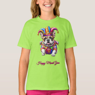 Französische Bulldogge Mardi Gras French Bulldog T-Shirt