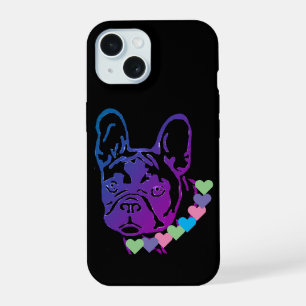 französische Bulldogge mit Herzhalsband  iPhone 15 Case
