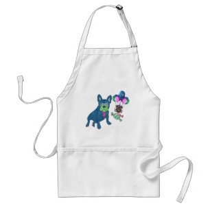 Französische Bulldogge mit Luftballons Schürze Standard Apron