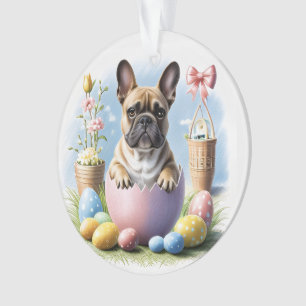 Französische Bulldogge mit Ostereiern Ornament