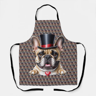 französische Bulldogge mit Zylinder  Apron
