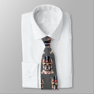 französische Bulldogge mit Zylinder  Tie