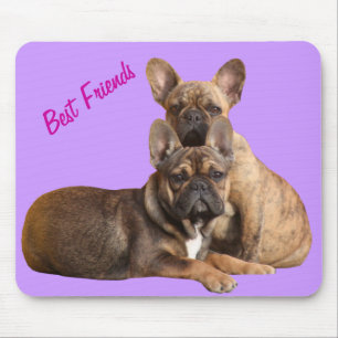 Französische Bulldogge Mousepad best friends