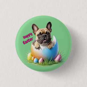 Französische Bulldogge Ostern 1 Inch Round Button